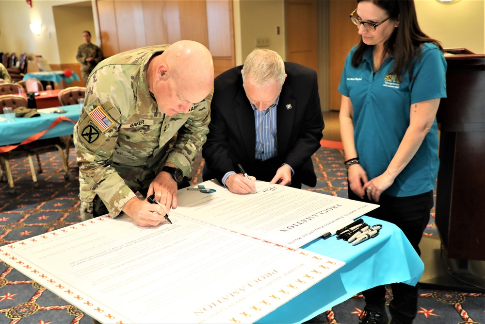 Fort McCoy observes four April monthly observances with proclamation signings by installation leaders