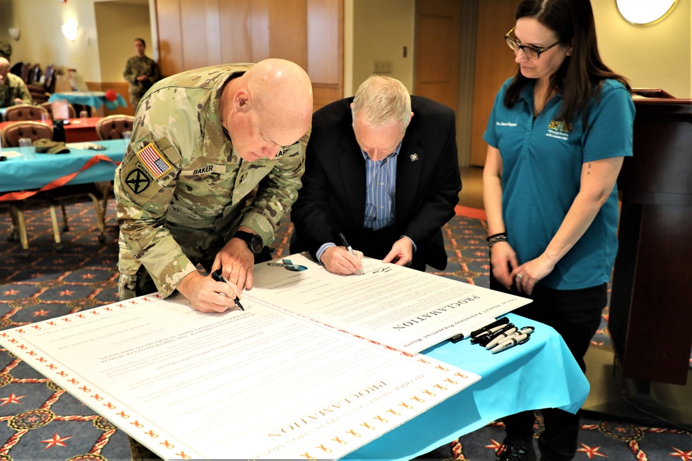 Fort McCoy observes four April monthly observances with proclamation signings by installation leaders