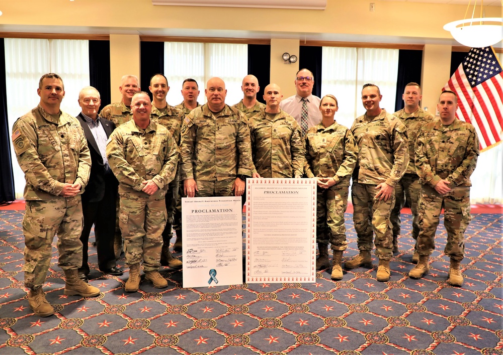 Fort McCoy observes four April monthly observances with proclamation signings by installation leaders