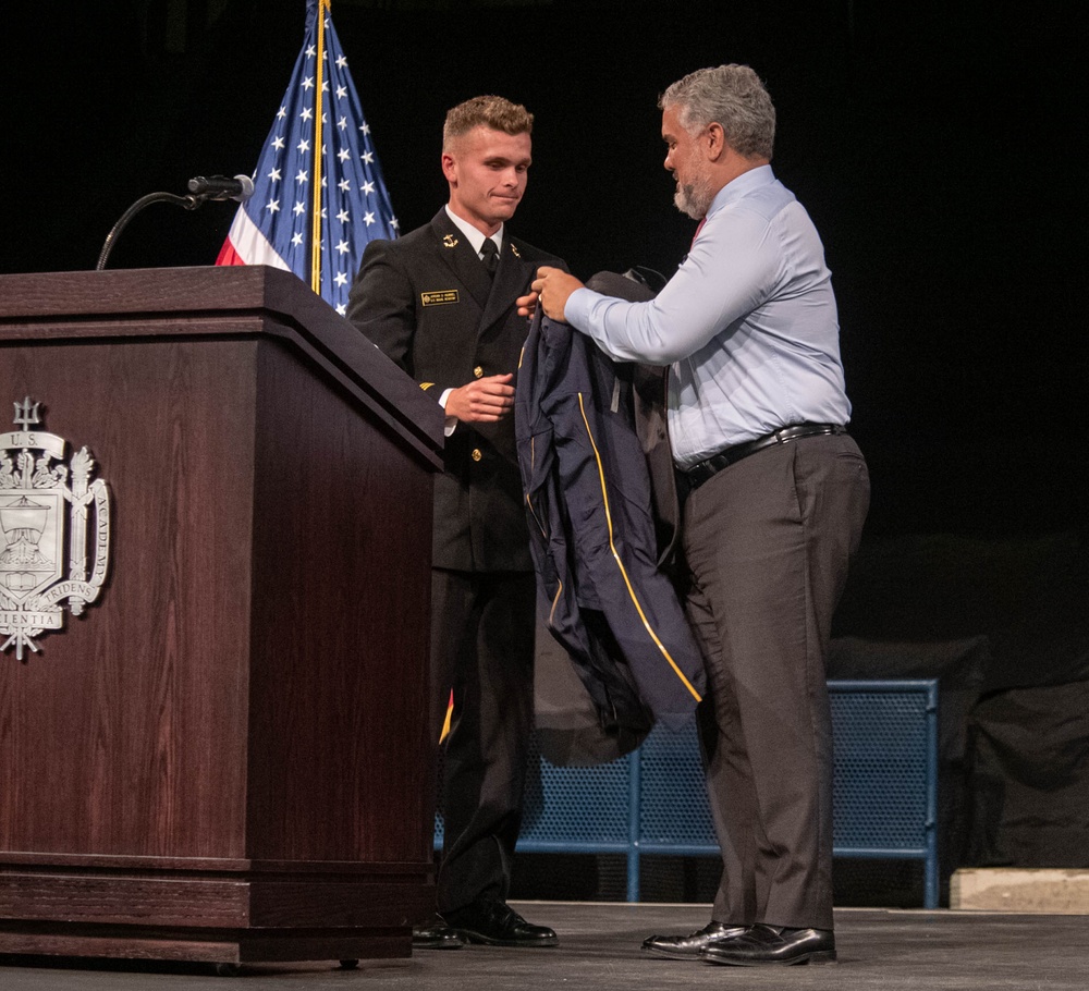 2023 Naval Academy Forrestal lecture series in Alumni Hall.