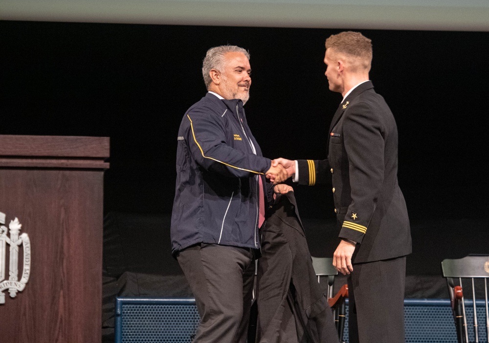 2023 Naval Academy Forrestal lecture series in Alumni Hall.