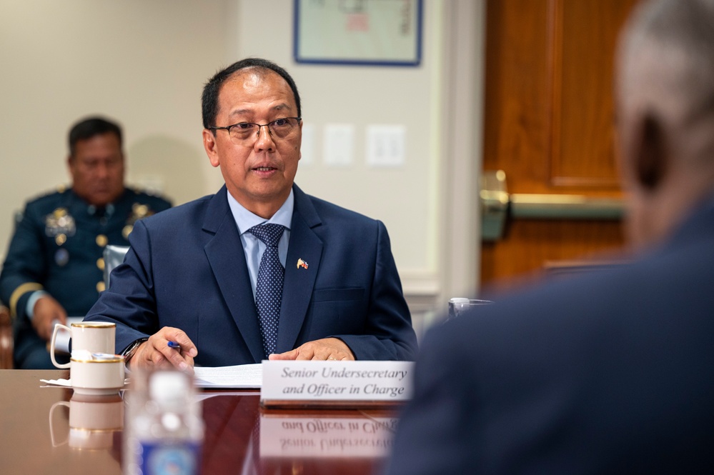 SECDEF Hosts Philippine Officer in Charge of the Department of National Defense