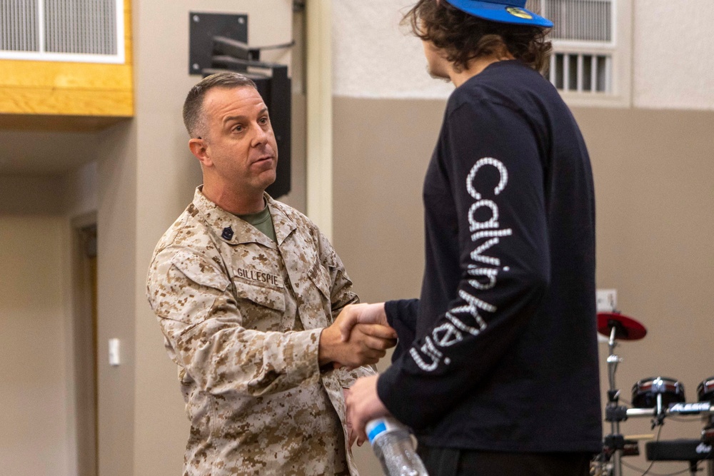 Students from Morongo Unified School District visit the Combat Center for job shadowing Event