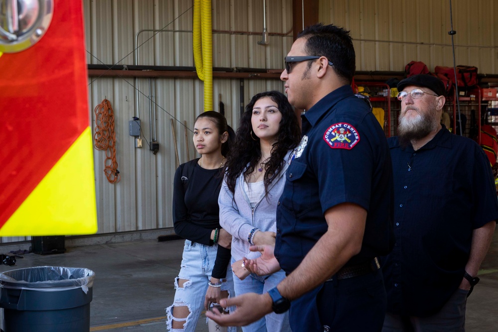 Students from Morongo Unified School District visit the Combat Center for job shadowing Event