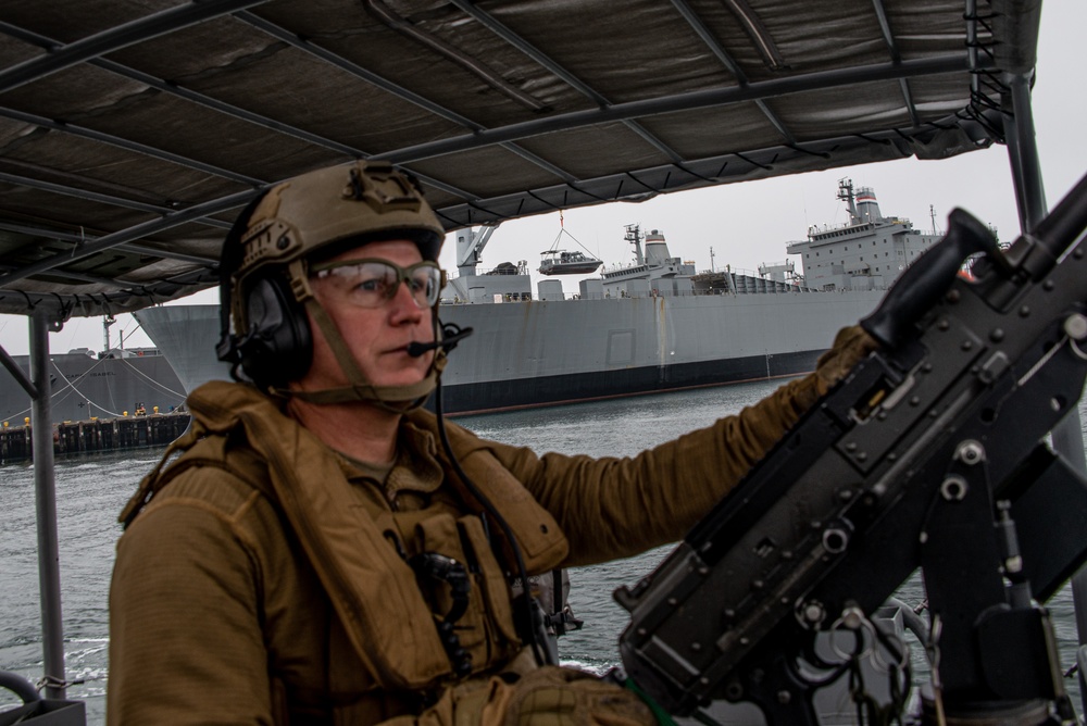 MSRON 11 and NCHB 14 Conducts LO-LO Operations aboard SS Cape Inscription (T-AKR-5076) during Adaptive Force Exercise (AFOX) in Port of Long Beach