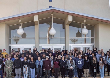 Students from Morongo Unified School District visit the Combat Center for job shadowing Event