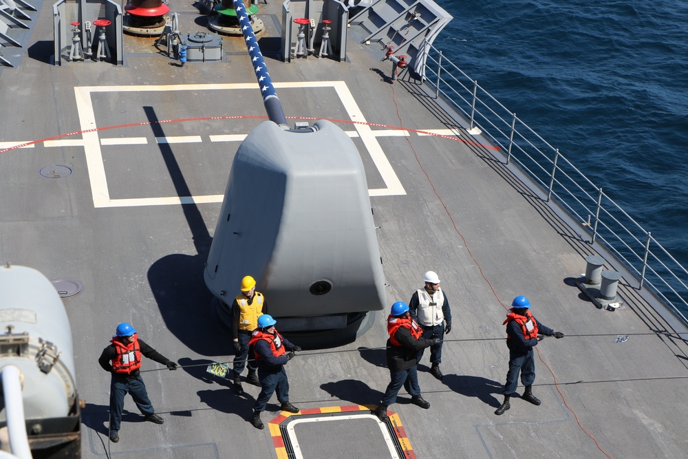 USS Princeton (CG 59) Conducts Replenishment-at-Sea with USNS Pecos (T-AO 197)