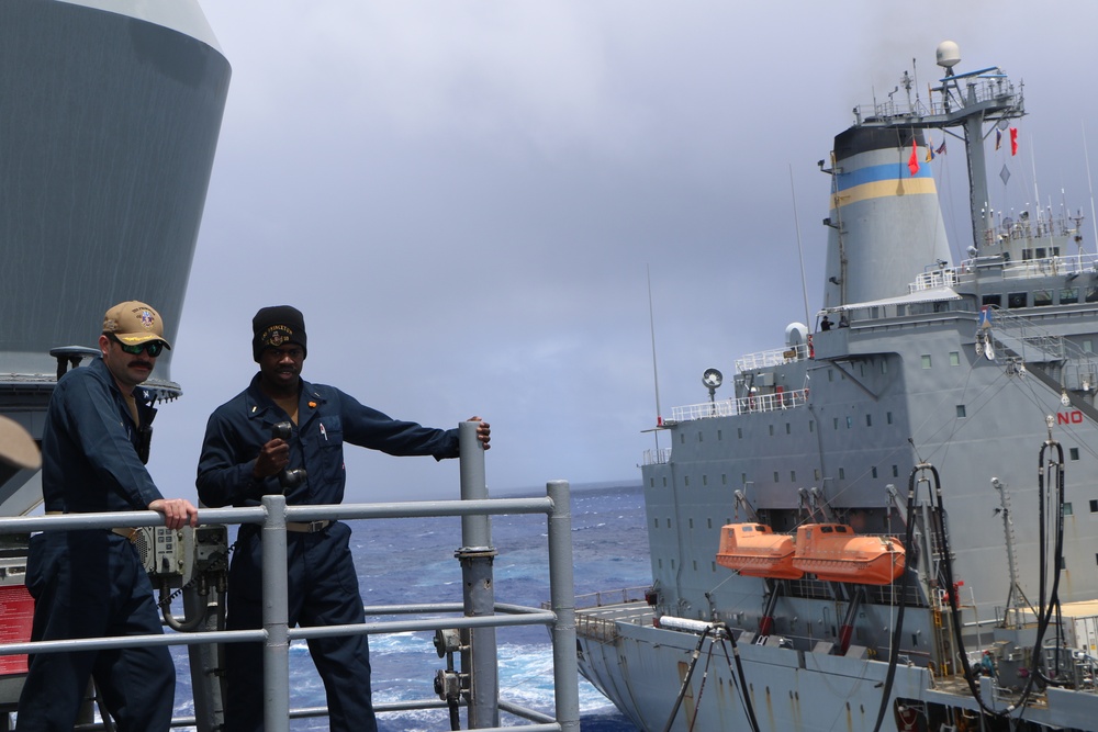 USS Princeton (CG 59) Conducts Replenishment-at-Sea with USNS Pecos (T-AO 197)