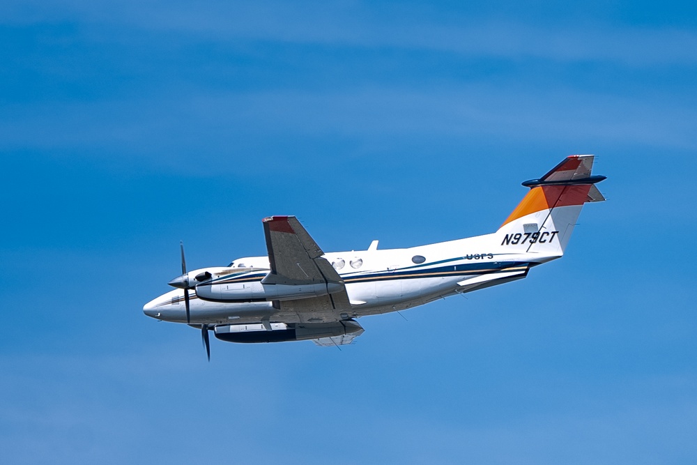 U.S. Forest Service Lead Plane during Modular Airborne Fire Fighting System (MAFFS) Spring Training 2023 on April 12, 2023