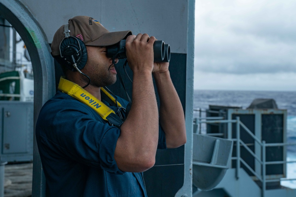 Sailor stands watch aboard USS Carl Vinson (CVN 70)