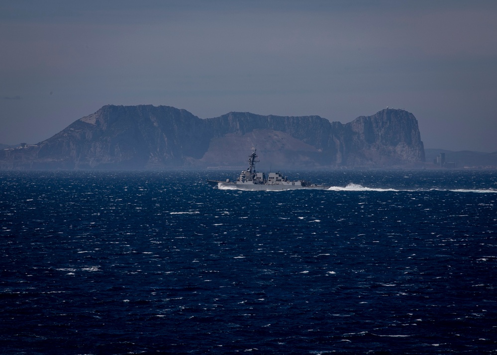 USS George H.W. Bush (CVN 77) Transits Strait of Gibraltar