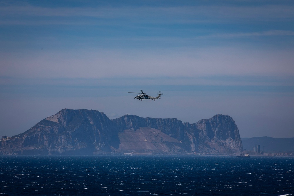 USS George H.W. Bush (CVN 77) Transits Strait of Gibraltar