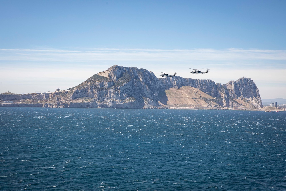 USS George H.W. Bush (CVN 77) Transits Strait of Gibraltar