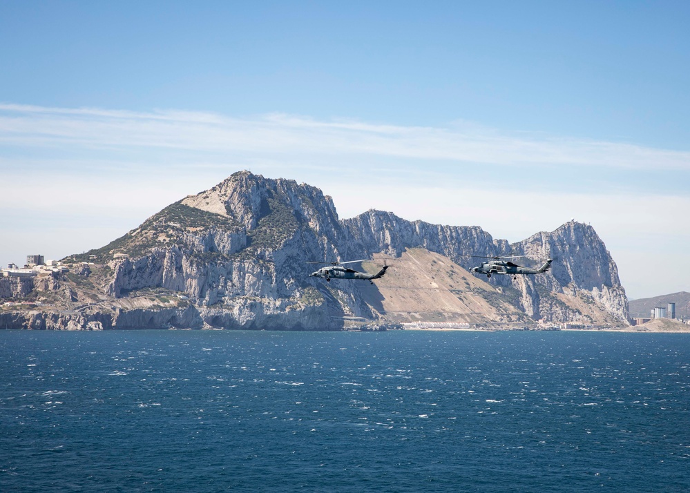 USS George H.W. Bush (CVN 77) Transits Strait of Gibraltar