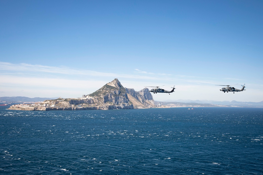 USS George H.W. Bush (CVN 77) Transits Strait of Gibraltar