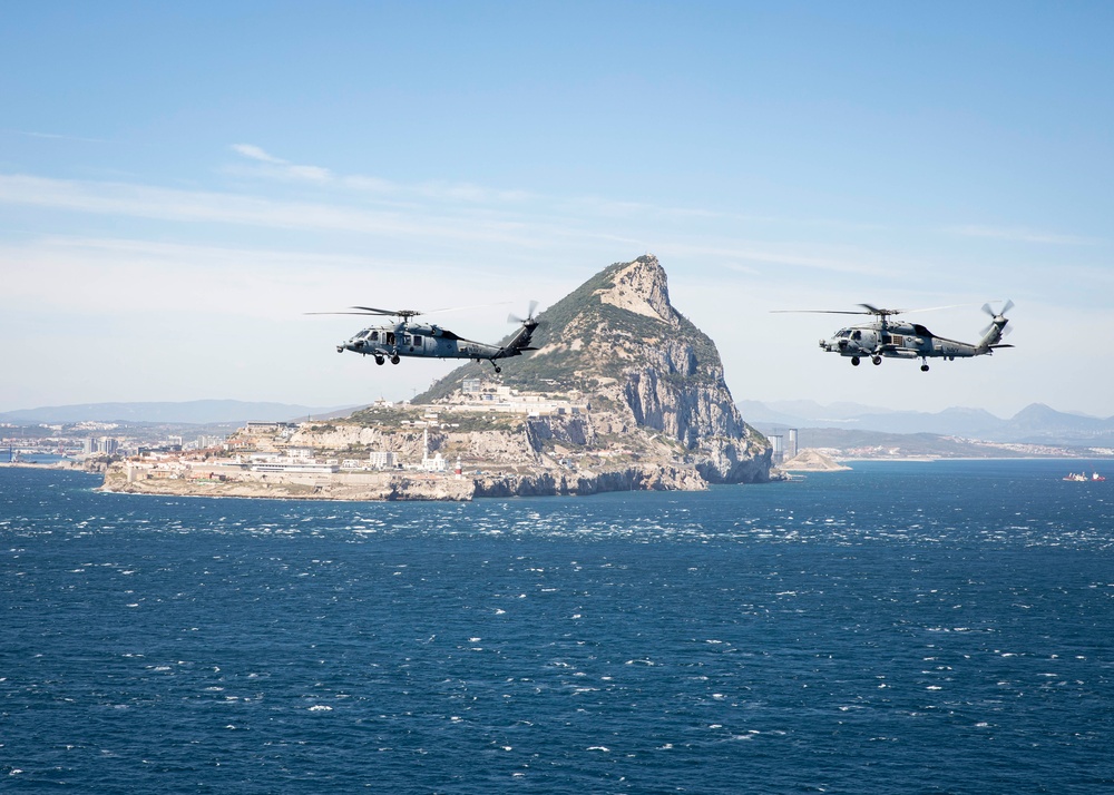 USS George H.W. Bush (CVN 77) Transits Strait of Gibraltar