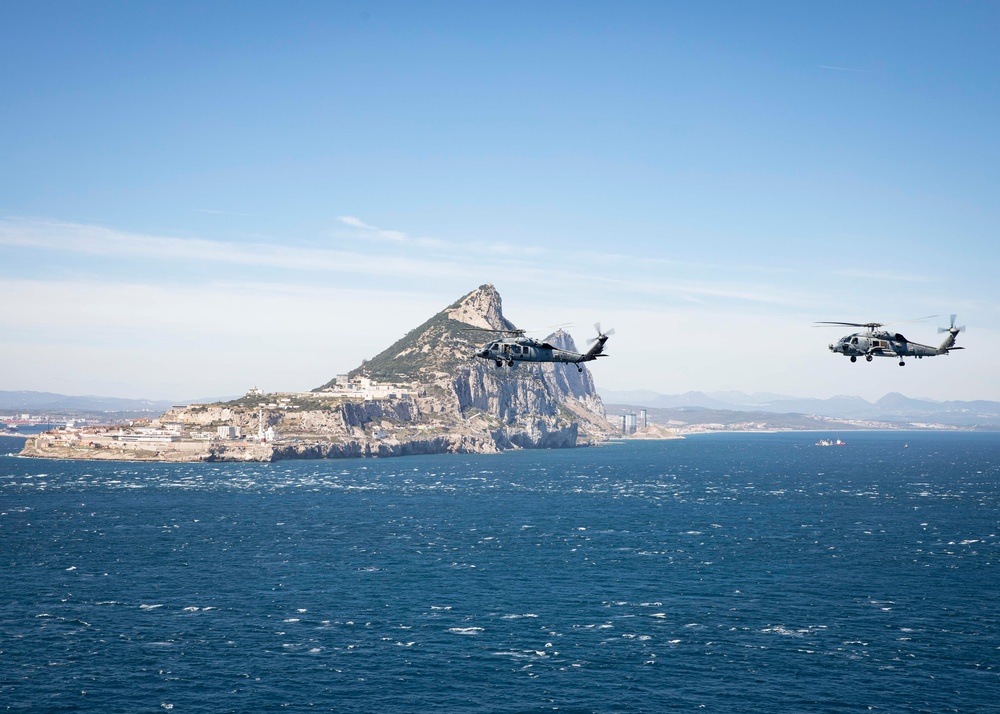 USS George H.W. Bush (CVN 77) Transits Strait of Gibraltar