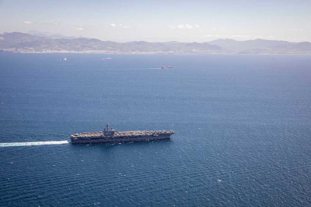 USS George H.W. Bush (CVN 77) Transits Strait of Gibraltar