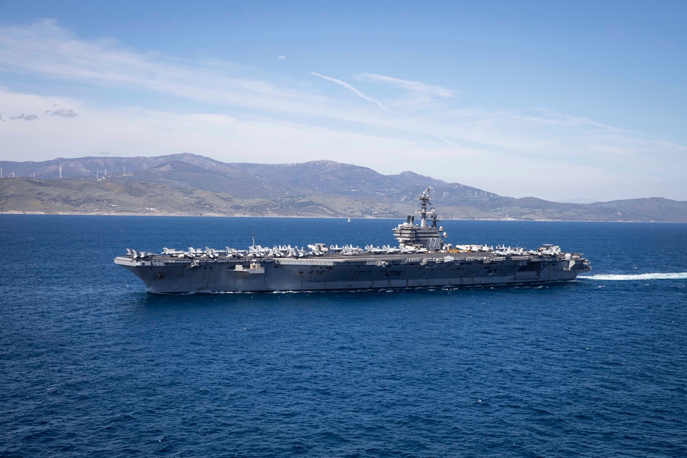 USS George H.W. Bush (CVN 77) Transits Strait of Gibraltar