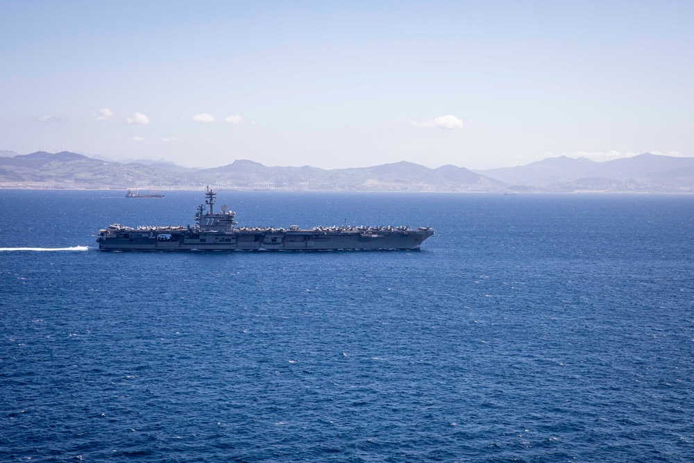 USS George H.W. Bush (CVN 77) Transits the Straight of Gibraltar