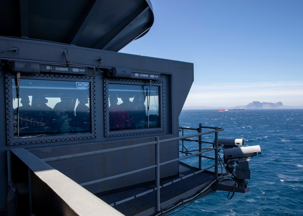 USS George H.W. Bush (CVN 77) Transits Strait of Gibraltar