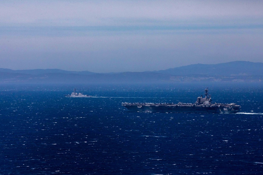 USS George H.W. Bush (CVN 77) Transits Strait of Gibraltar