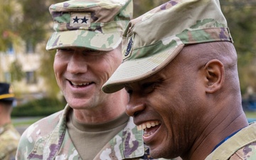 IVY 6 Shares a laugh with the Sgt. Maj. of the Combat Aviation Brigade