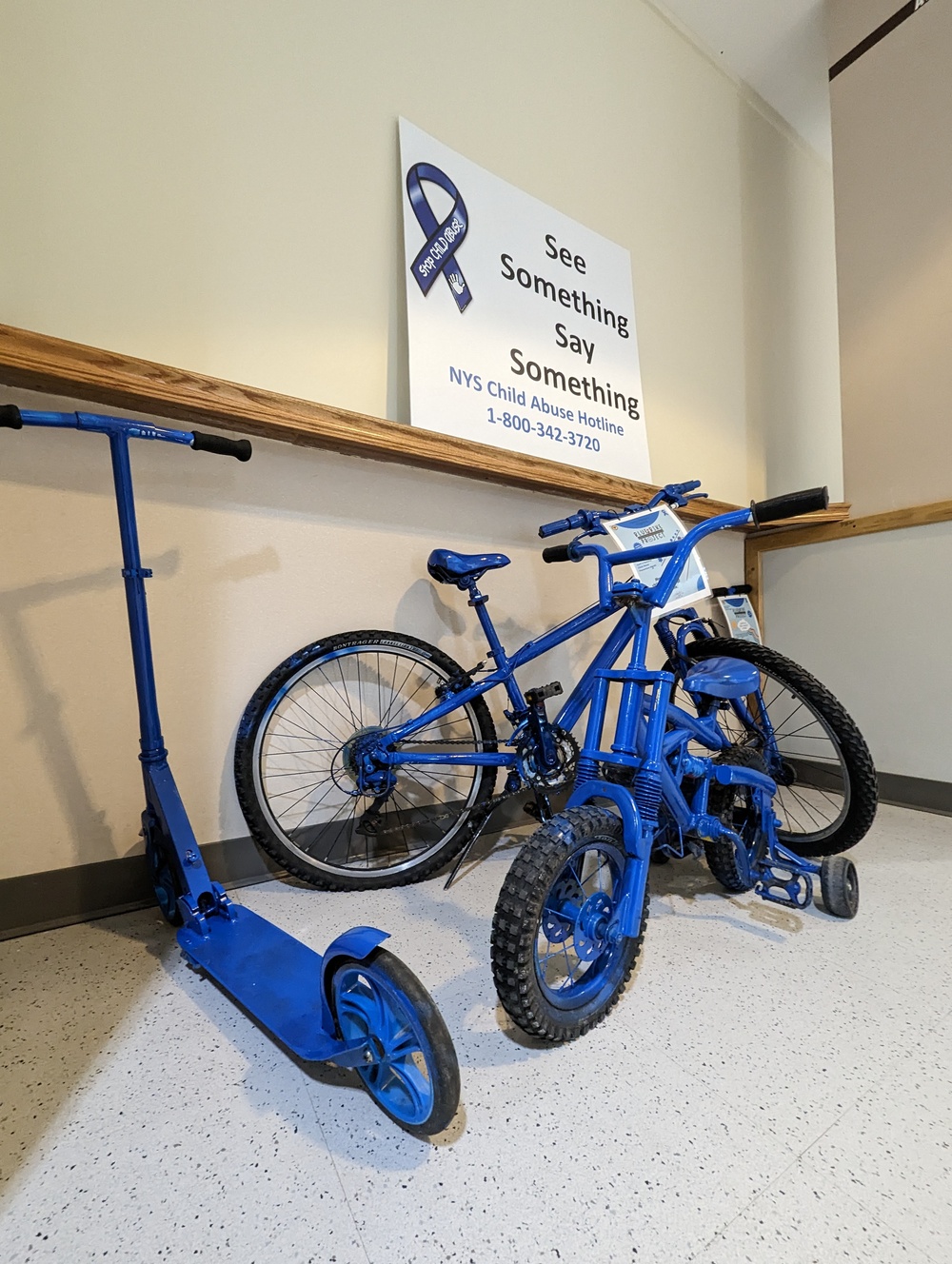 Blue Bike Project raises awareness for Child Abuse Prevention Month
