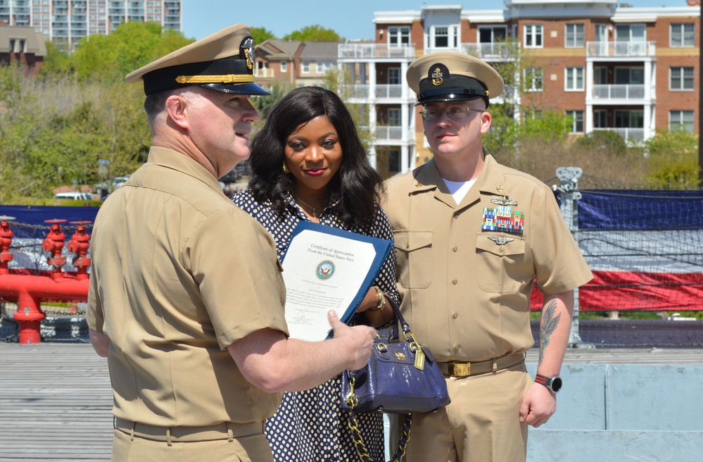 Re-enlistment ceremony aboard Battleship Wisconsin