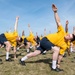 Recruits physically train at US Navy Recruit Training Command