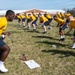 Recruits physically train at US Navy Recruit Training Command