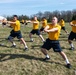 Recruits physically train at US Navy Recruit Training Command