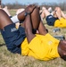 Recruits physically train at US Navy Recruit Training Command