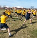 Recruits physically train at US Navy Recruit Training Command