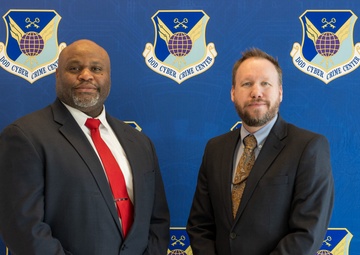 Mr. James Hadley &amp; Mr. Joshua Black pose for a picture at the Spring 2023 TechEx