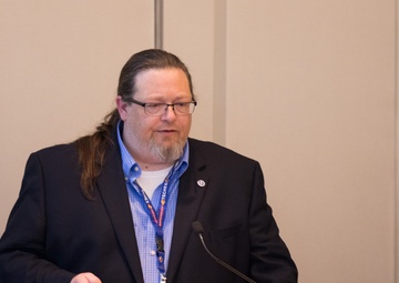 Government Civ. John Repici gives his presentation at the Spring 2023 Techex