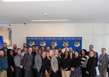 DC3 staff pose for a team picture at this years Spring 2023 Techex