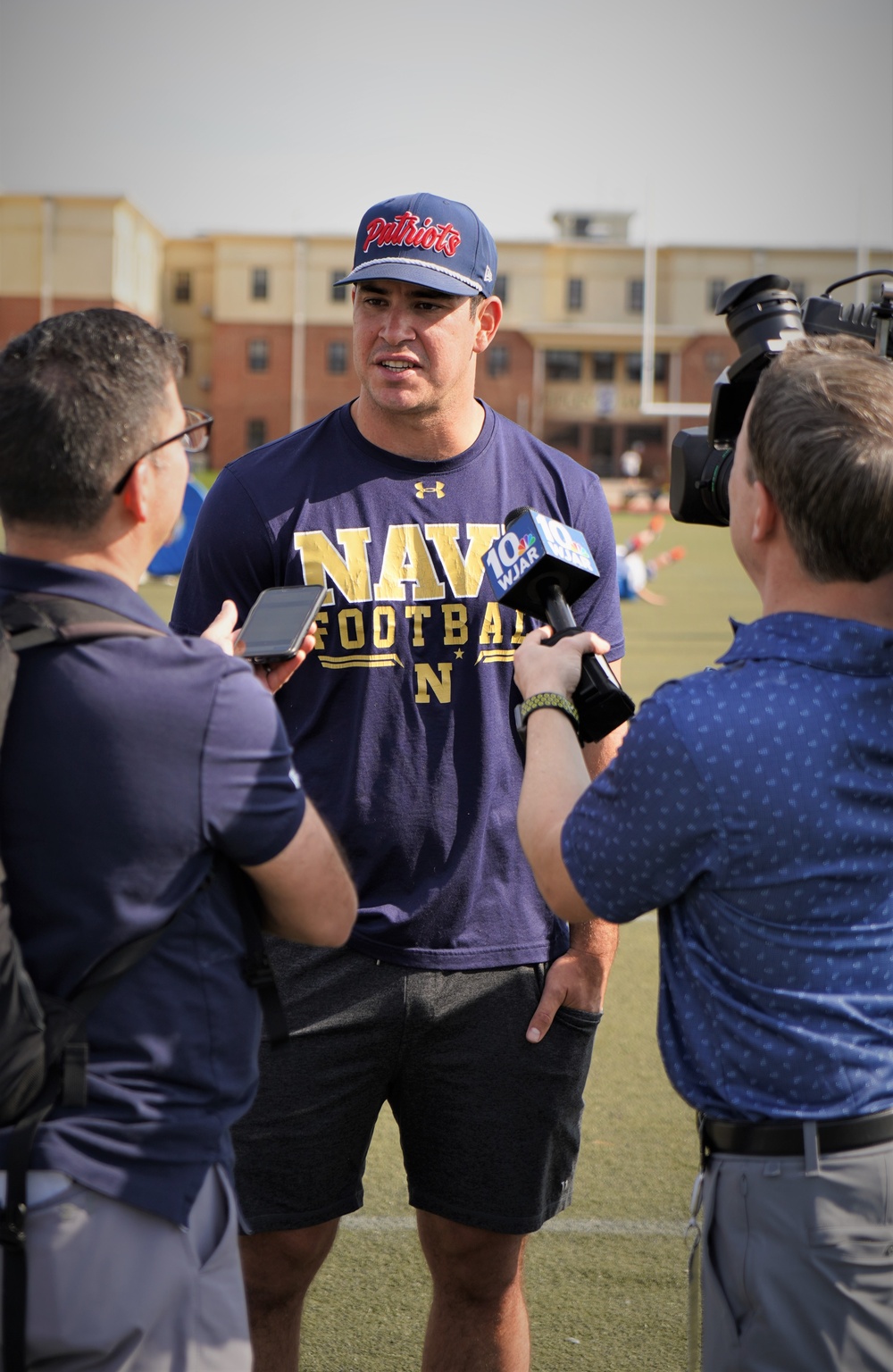 New England Patriots Alumni Put On Football Clinic At NS Newport