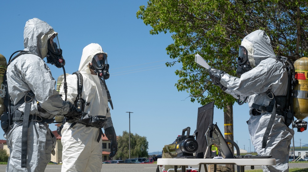 60th CES EOD trains on chemical UXO emergency response