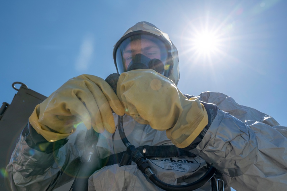 60th CES EOD trains on chemical UXO emergency response