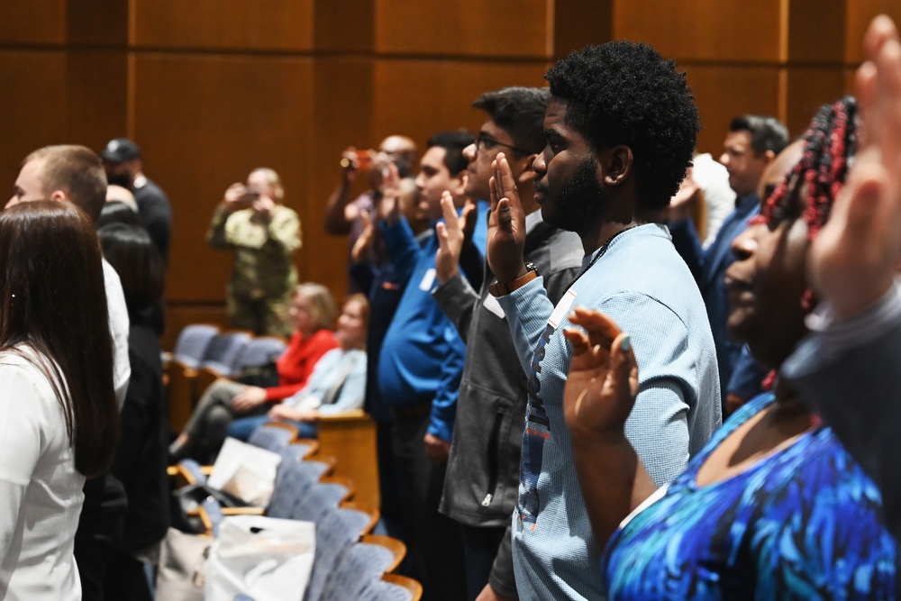 Airman receives citizenship at naturalization ceremony