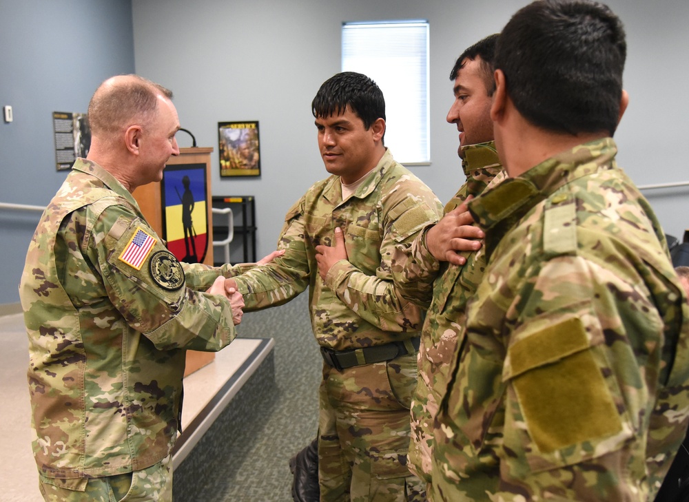 Ring recognizes Tajik soldiers after OPD at Fort Barfoot