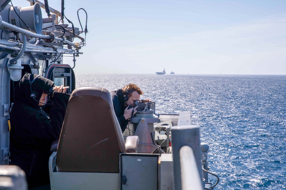 USS Leyte Gulf (CG 55) Transits the Strait of Gibraltar