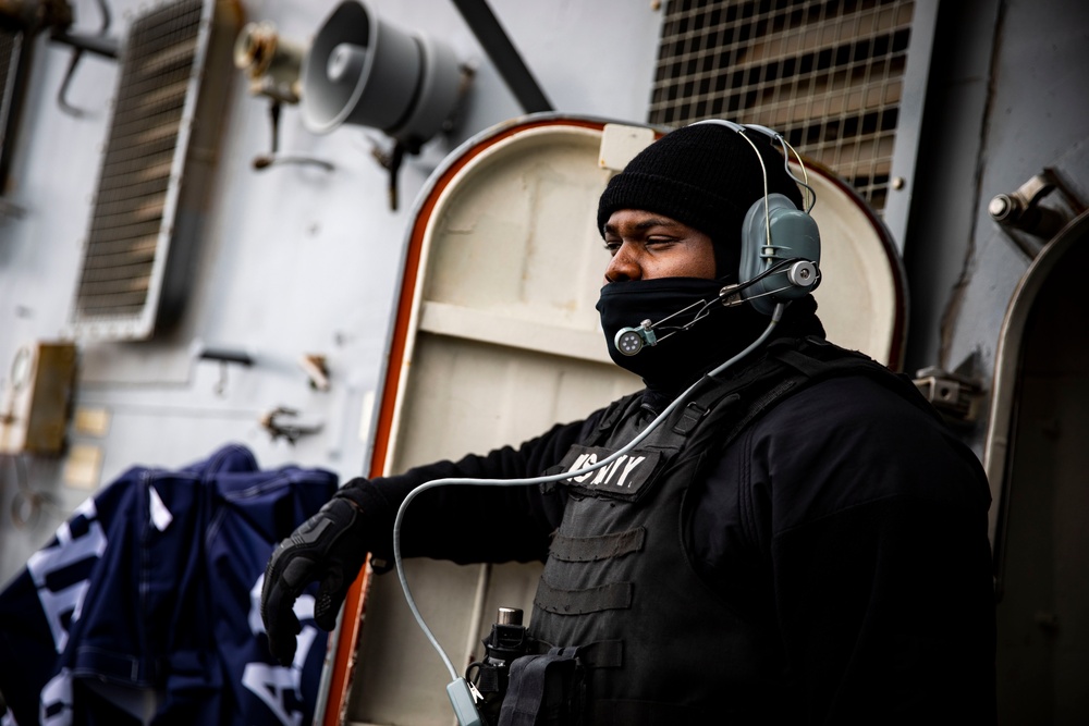 USS Porter Departs from Kalundborg, Denmark