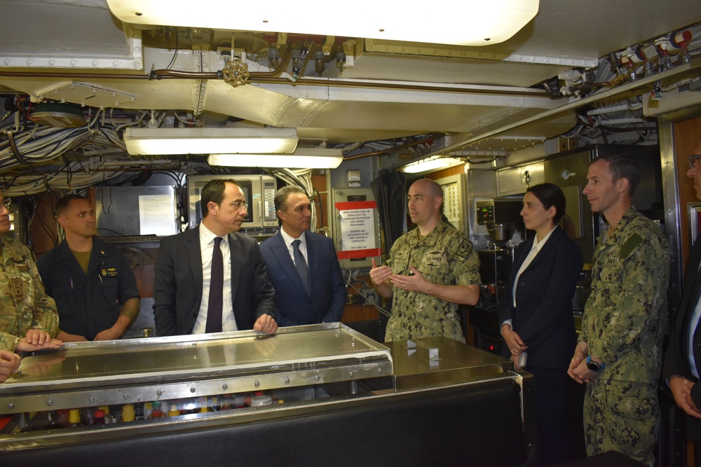 Republic of Cyprus government officials, U.S. Senator Rick Scott tour USS San Juan