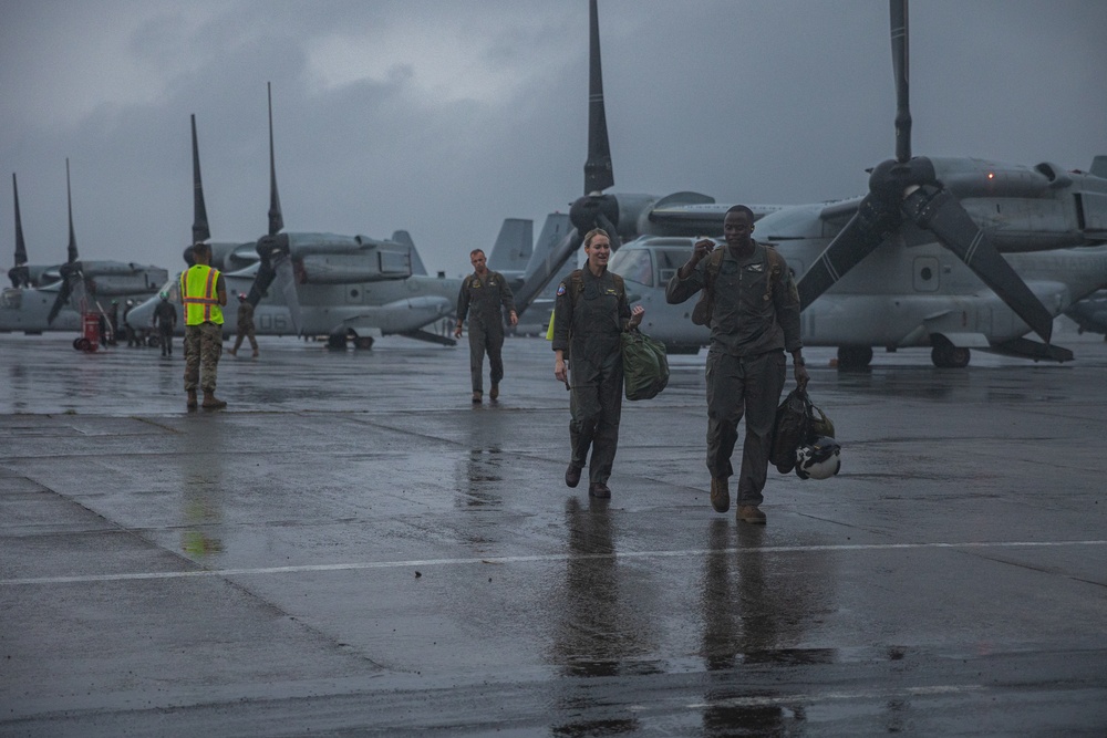 Balikatan 23 | VMM 268 completes Trans-Pacific flight from Marine Corps Air Station Kaneohe Bay, Hawaii to Subic Bay, Philippines