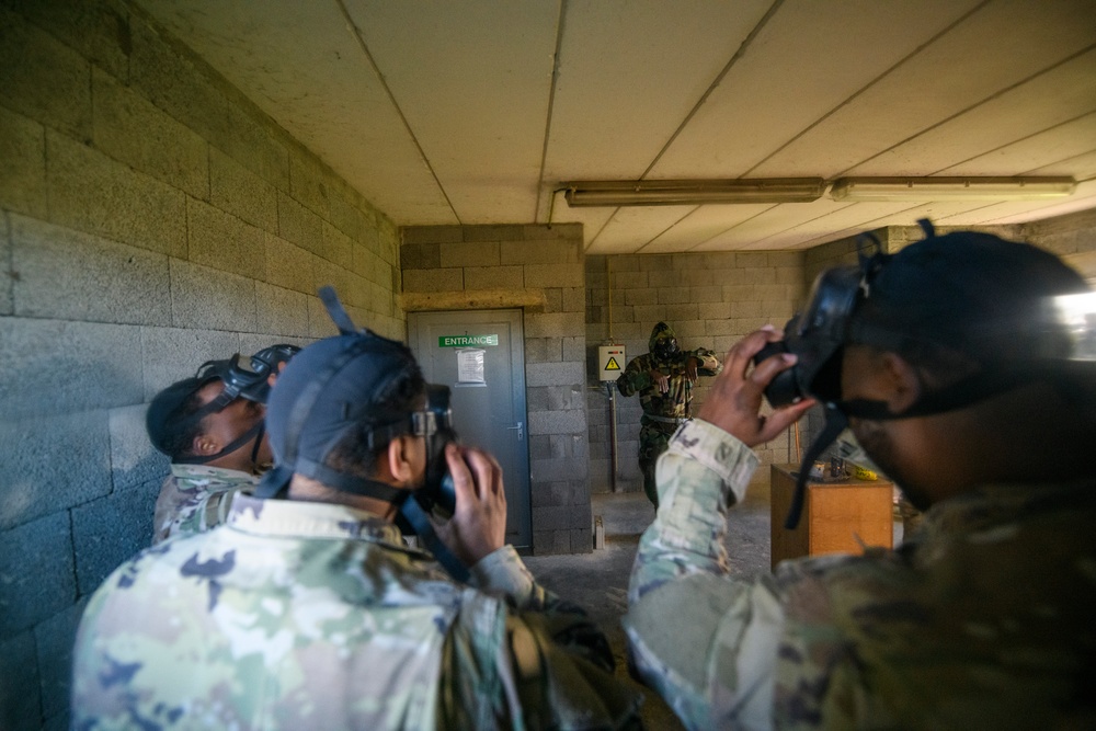 HHC and B Co AFNORTH Bn Mask Confidence Training