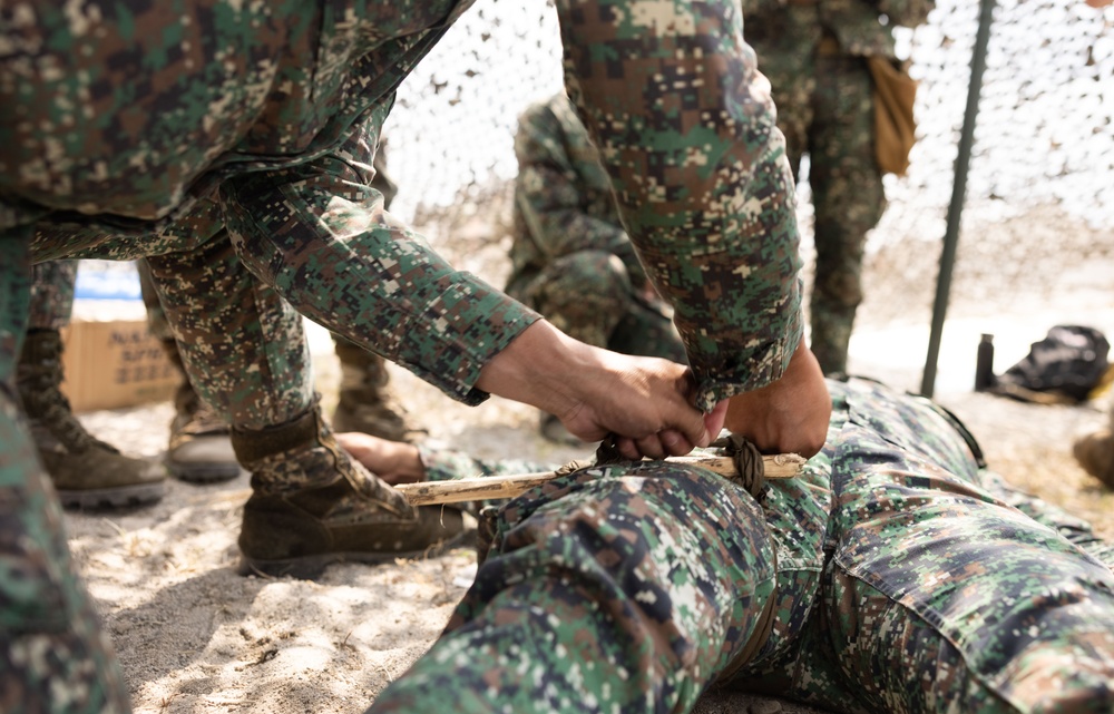 Balikatan 23 | U.S. Navy Corpsmen, Philippine Marines practice TCCC in Santa Juliana, Philippines