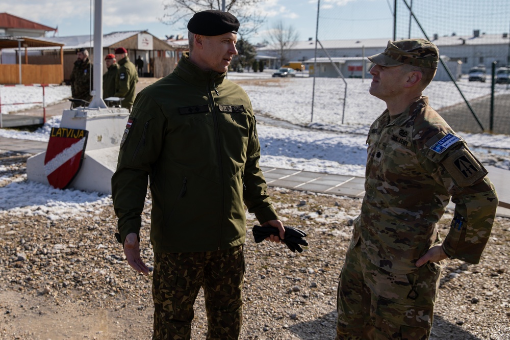 Kosovo Force-Regional Command-East, Latvian Contingent, celebrates their end of the KFOR mission