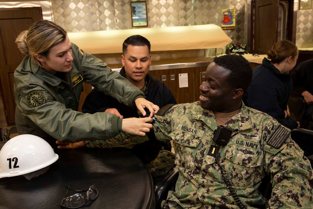 USS Abraham Lincoln conducts TCCC training